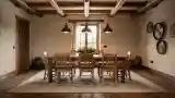 Rustic Dining Room with Warm Wood