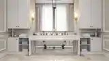 Elegant Master Bathroom in Marble