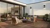 Wysokiej klasy taras w stylu Mid Century