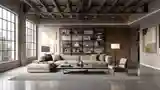 Loft W Spałonym Drewnie i Betonie