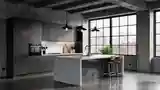Industrial Kitchen with Concrete