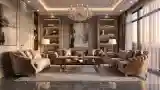 Glamorous Living Room with Grandeur