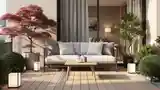 Wysokiej klasy taras Japandi