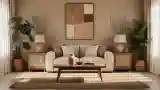 Serene Lounge with Wood and Textures
