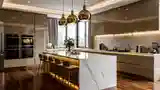 Glamour Kitchen with Marble and Brass