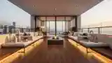 Elegancki Balkon z Ogniskiem