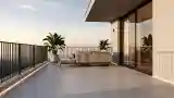 Minimalist Terrace with Concrete and Glass
