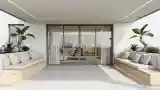 Minimalist Living Space with Wood and Light