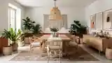 Bohemian Dining Room with Natural Elegance