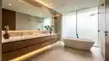 Lakonik, elegancki salon łazienki