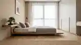 Minimalistny Pokój Sypialni z Drewnem