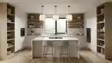 Minimalist Kitchen with Wood Accents