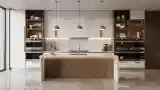 Luxurious Kitchen with Wood and Marble