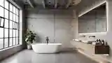 Łazienka Loft z betonem