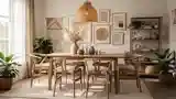 Elegancka Jadalnia Boho z Drewnem