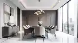 Modern Luxury Dining Room with Wood