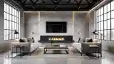 Concrete Elegance Living Room