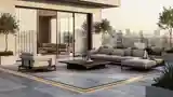 Luxusowa tarasa z betonem i drewnem