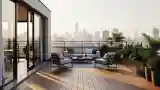 Luxury Terrace with City View