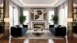 Elegancki Salon z Marmurem i Włoskiem