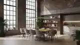 Wysoki Loft z Dębowym Stolikiem