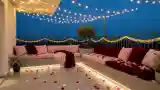 Minimalist Terrace with Romantic Glow