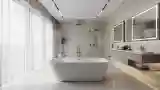 Lakoniczna łazienka w stylu nowoczesnym
