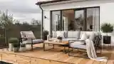 Terrasa Skandynawska z Drewnem i Stalą