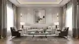 Silver-Toned Lounge Elegance