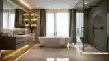 Lakoniczna łazienka w marmurze