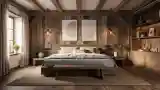 Wood-Infused Rustic Bedroom