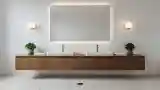 Minimalist Bathroom with Dual Vanity
