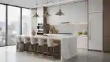 Modern Luxus Kuchnia z Marmurem