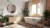 Bohemian Bathroom with Natural Textures