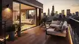 Terrasa Loft z Marmurem i Drewnem
