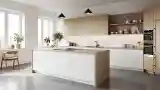 Kuchnia Minimalistyczna z Drewnem