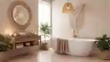Boho Bathroom in Peach Tone