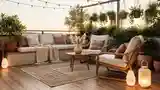 Boho Taras z Wzorną Teksturą