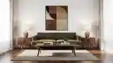 Scandinavian Lounge with Olive Sofa