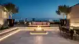 Luxury Rooftop Lounge with Fire Pit