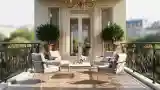 Balconia z eleganckim wnętrzem