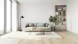 Skandynawski Salon z Drewnem i Białym