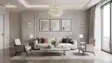 Salon Nowoczesny z Kamieniem