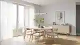 Elegancka sala przyjazdowa z drewnem