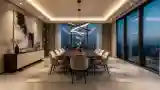 Luxurious Dining Room with City View