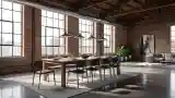 Loft Dining Room with Stone
