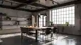 High-End Industrial Dining Room